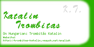 katalin trombitas business card